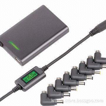 45W Ultra-slim Universal Laptop AC Adapter with Automatic Switch and Big LCD Display